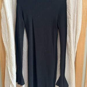 Michael Kors Black Bell Sleeve Bodycon Dress